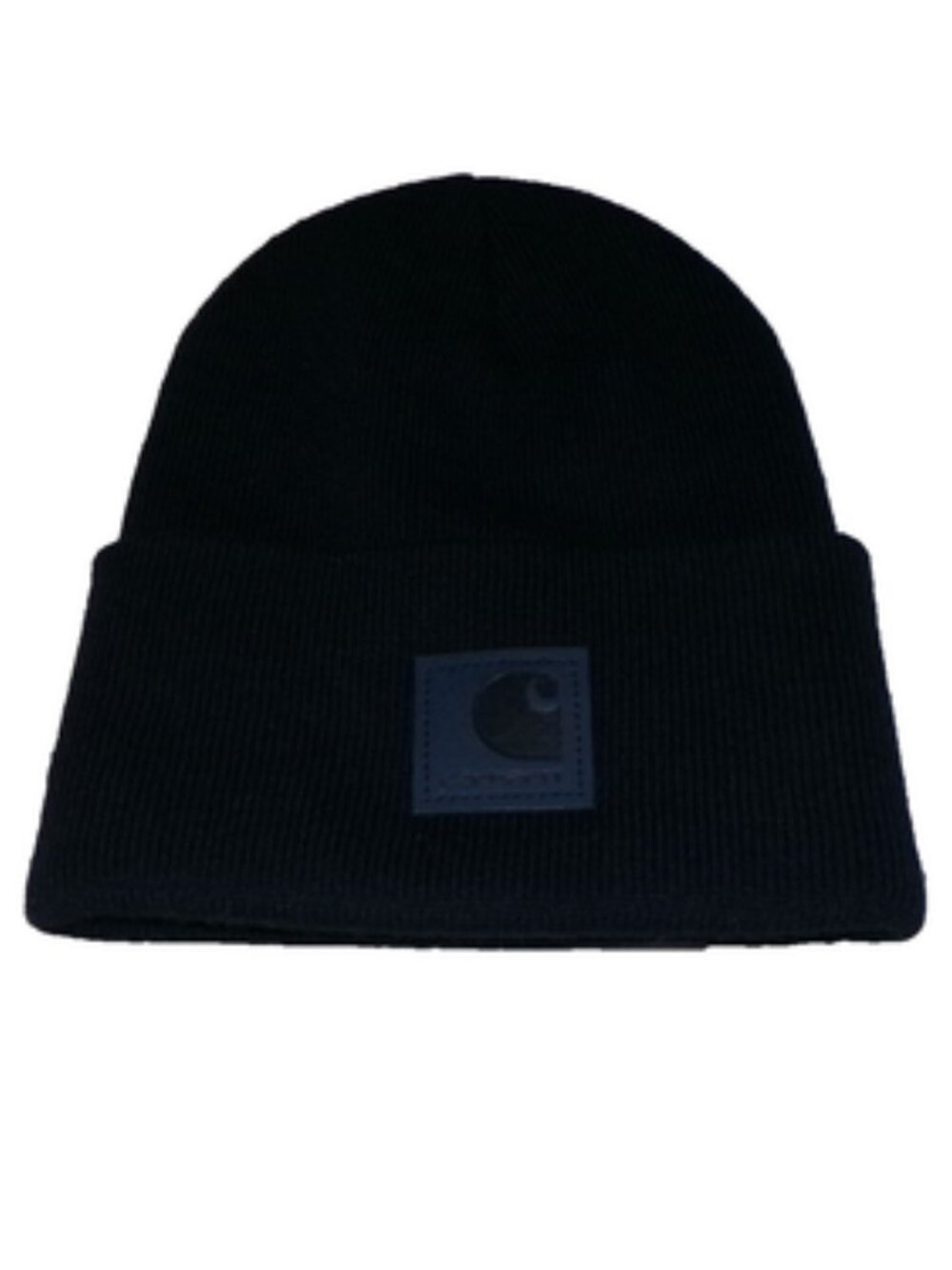 Carhartt Leatherette Watch Cap Beanie Navy Blue Hat One Size Adult #101070 USA